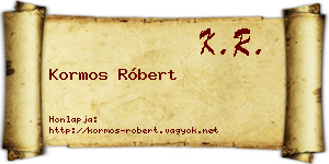 Kormos Róbert névjegykártya
